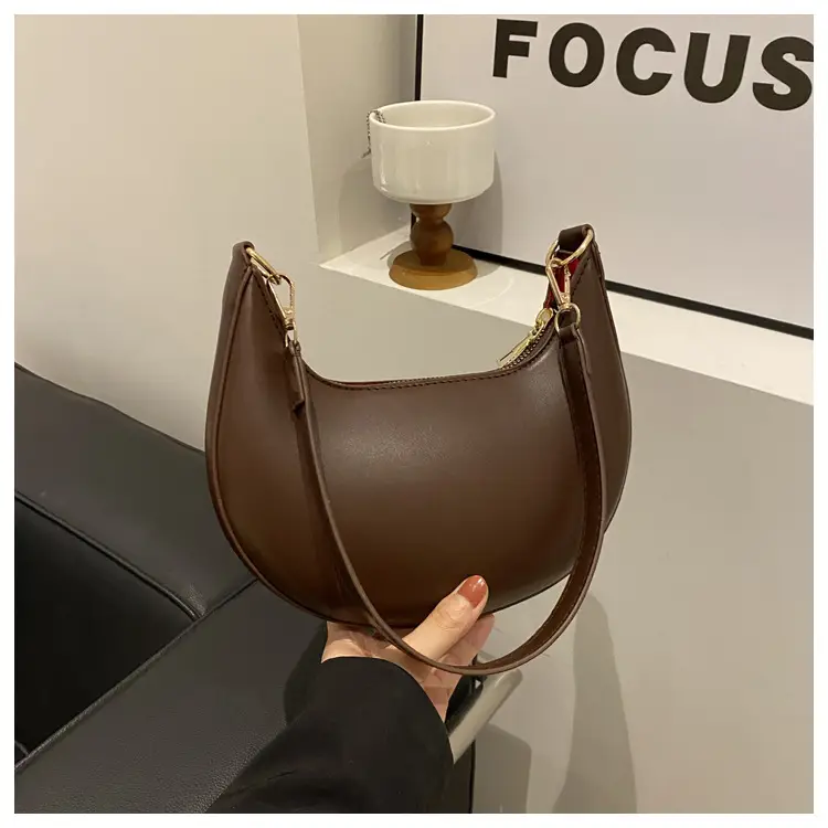 Crescent Underarm Bag for Women Beige Shoulder Crossbody — feature 17