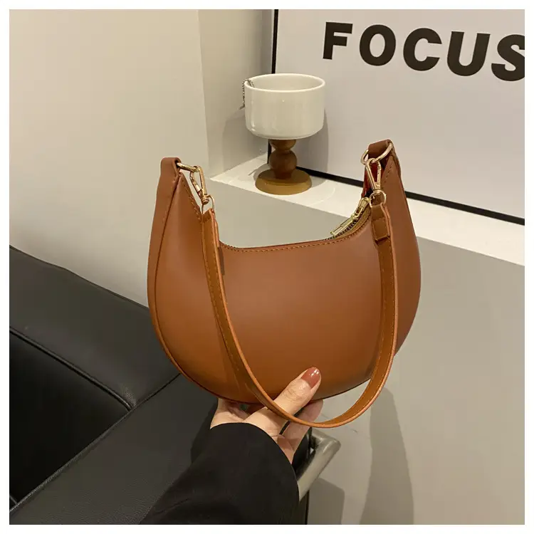 Crescent Underarm Bag for Women Beige Shoulder Crossbody — feature 21