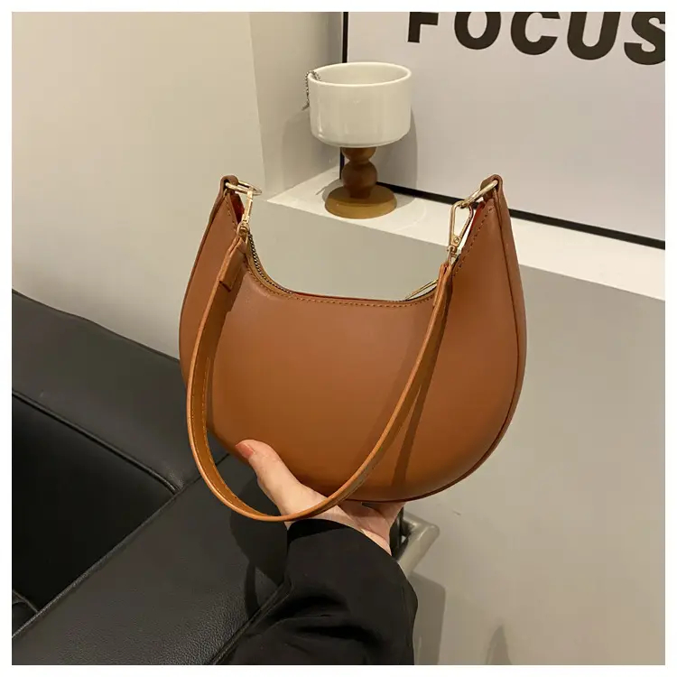 Crescent Underarm Bag for Women Beige Shoulder Crossbody — feature 22