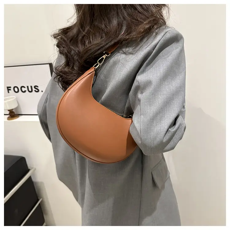 Crescent Underarm Bag for Women Beige Shoulder Crossbody — feature 29