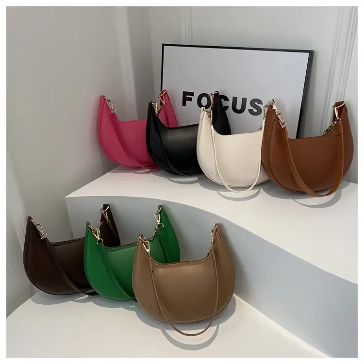 Crescent Underarm Bag for Women Beige Shoulder Crossbody — feature 35