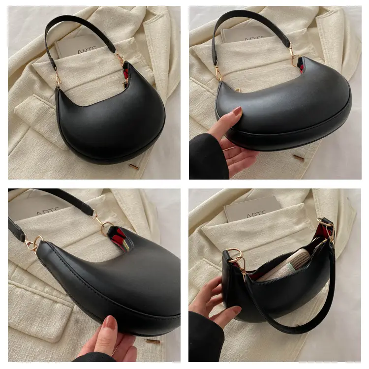 Crescent Underarm Bag for Women Beige Shoulder Crossbody — feature 8