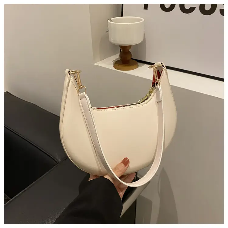 Crescent Underarm Bag for Women Beige Shoulder Crossbody — feature 9