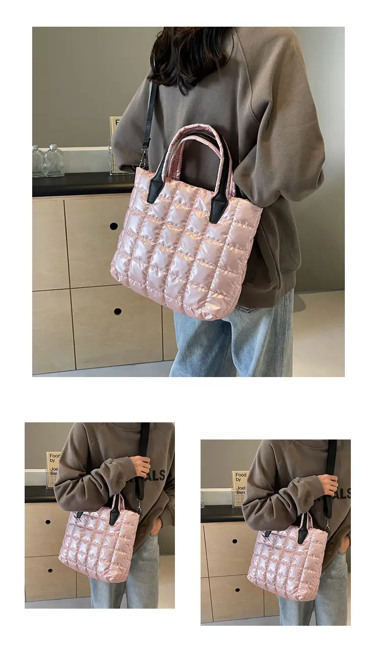 White Quilted Women's Shoulder Messenger Bag 2024 — feature 33