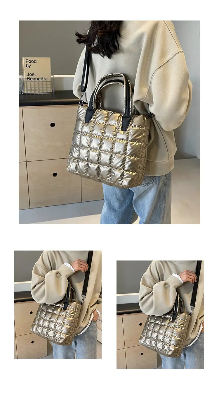 White Quilted Women's Shoulder Messenger Bag 2024 — feature 35