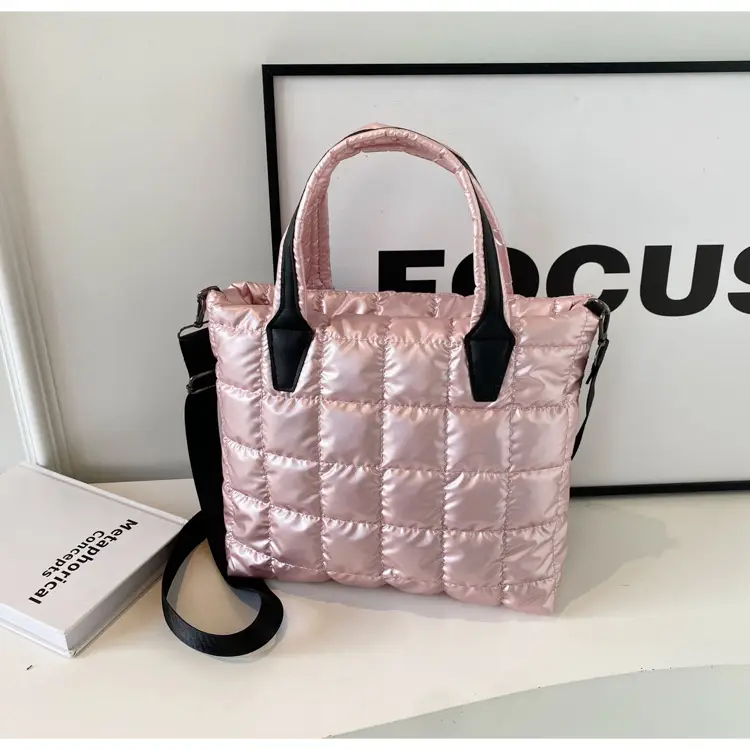 White Quilted Women's Shoulder Messenger Bag 2024