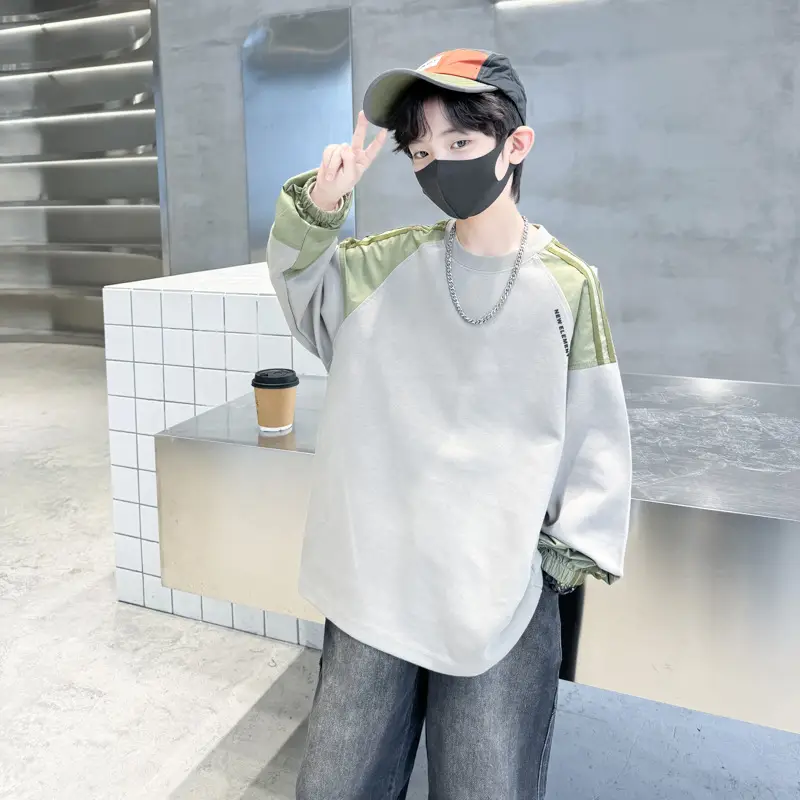 Boys Long Sleeve T-Shirt Light Blue 2025 - Image 5
