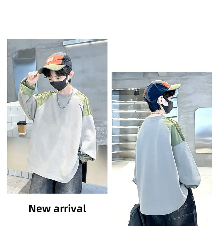 Boys Long Sleeve T-Shirt Light Blue 2025 — feature 11
