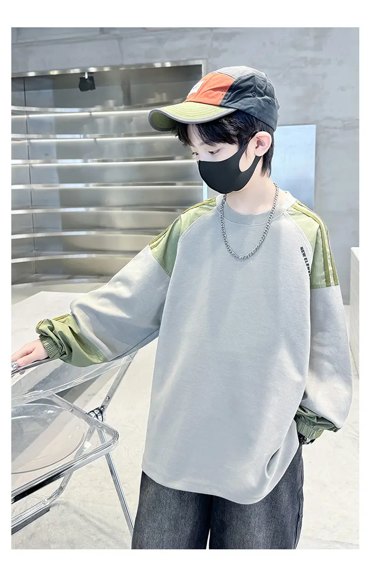 Boys Long Sleeve T-Shirt Light Blue 2025 — feature 9