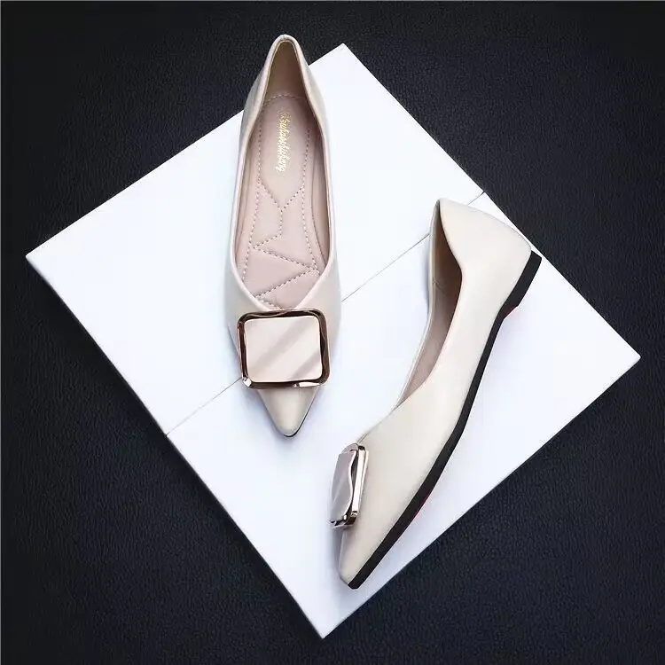 Spring new shoes all-match flat single-layer shoes for women pointed-toe Internet celebrity shallow mouth fashion cutting-edge pumps soft bottom peas shoes for women - Image 5