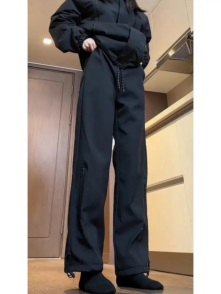Men's Waterproof Charge Pants Black Lengthened Tall - Image 2