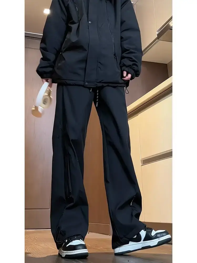 Men's Waterproof Charge Pants Black Lengthened Tall - Image 3