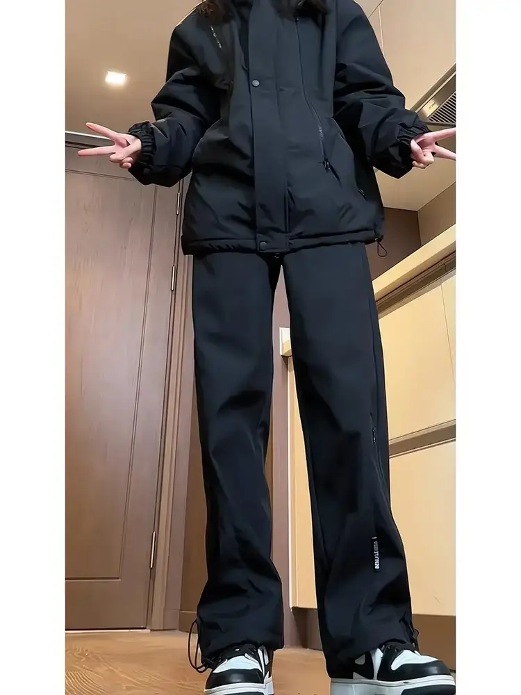 Men's Waterproof Charge Pants Black Lengthened Tall - Image 4