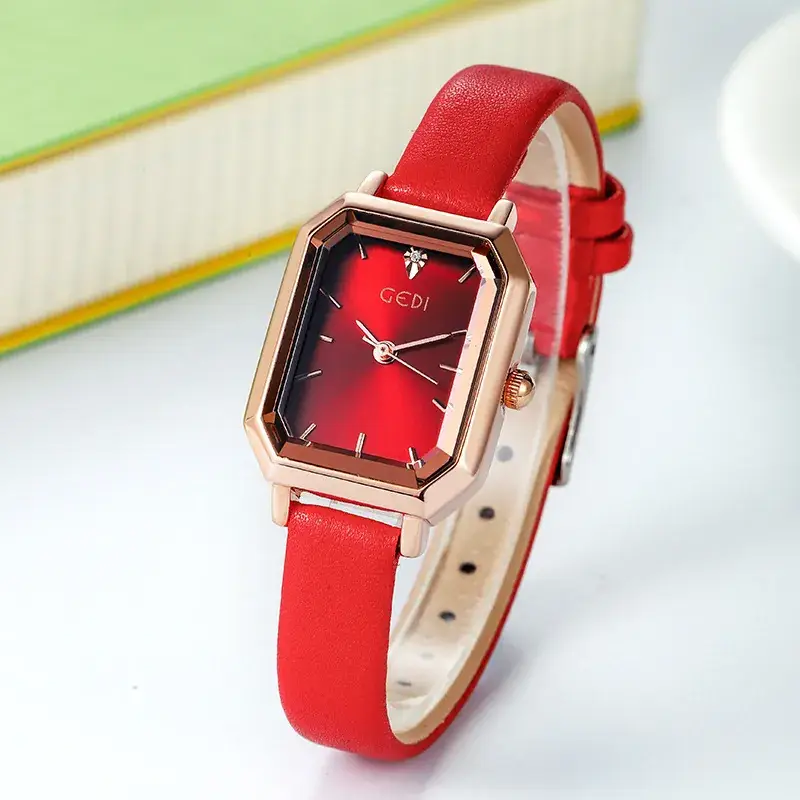 Women's White Strap Quartz Watch with Square Face - Image 8