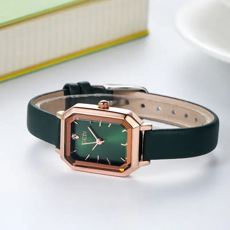 Women's White Strap Quartz Watch with Square Face - Image 9