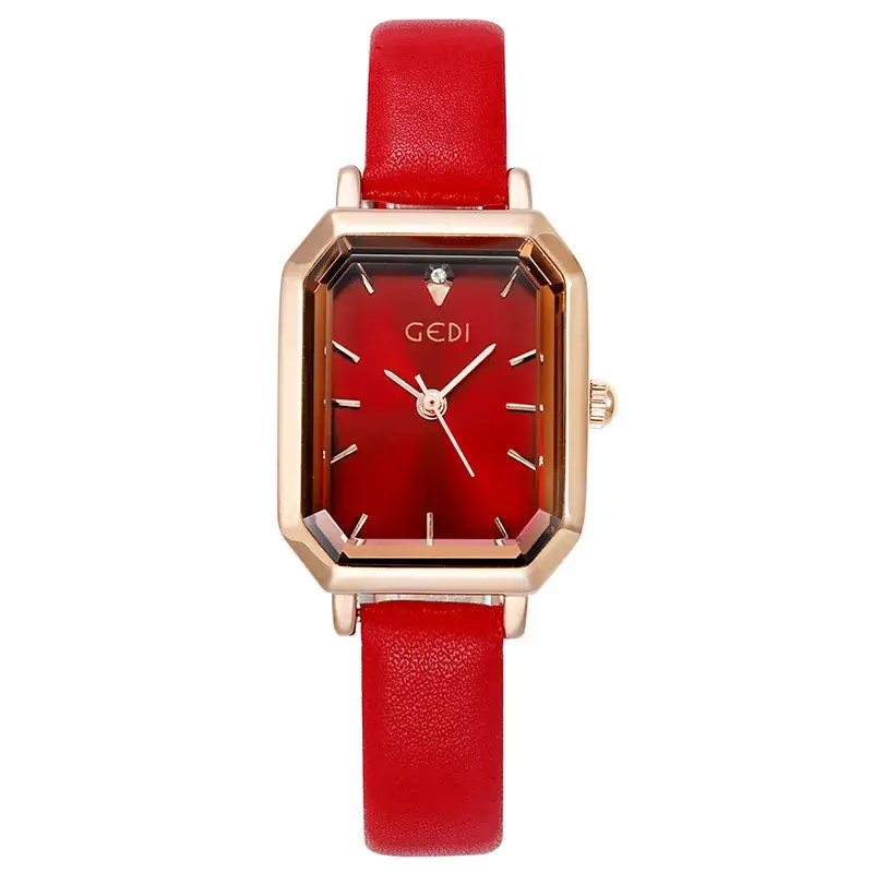 Women's White Strap Quartz Watch with Square Face - Image 11