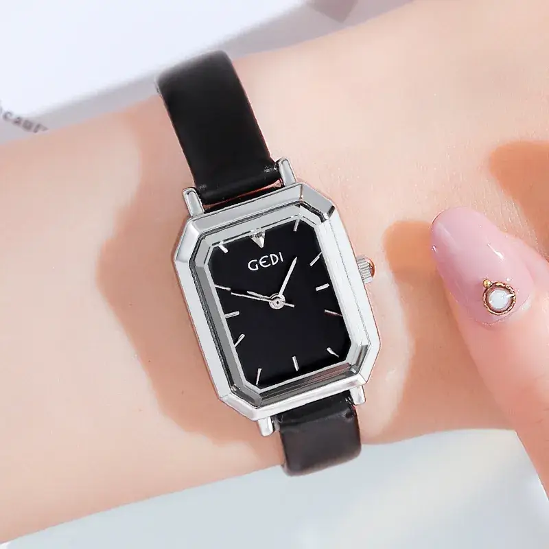 Women's White Strap Quartz Watch with Square Face - Image 5