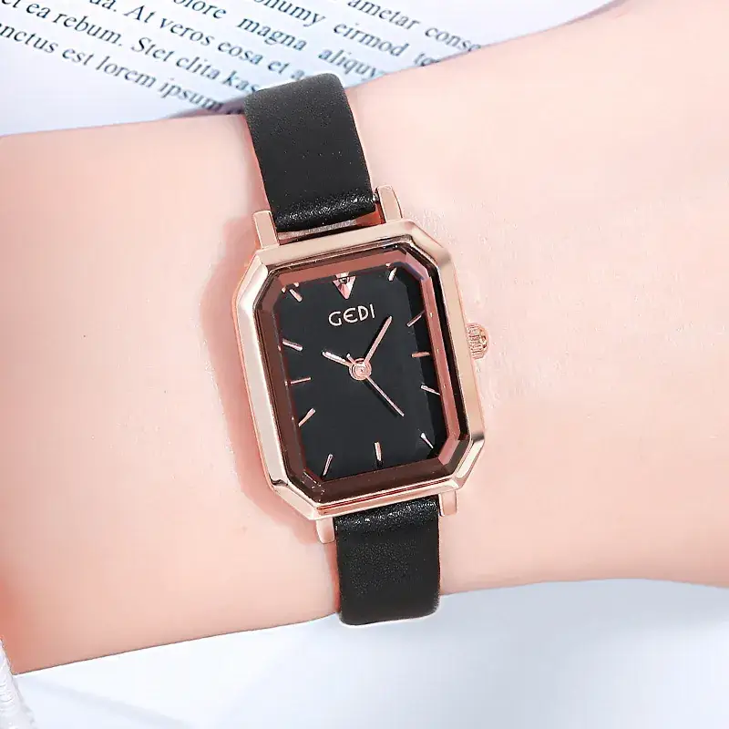 Women's White Strap Quartz Watch with Square Face - Image 6