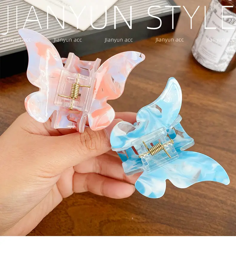 Acrylic Butterfly Hair Clip for Women Elegant Sweet Accessories — feature 8
