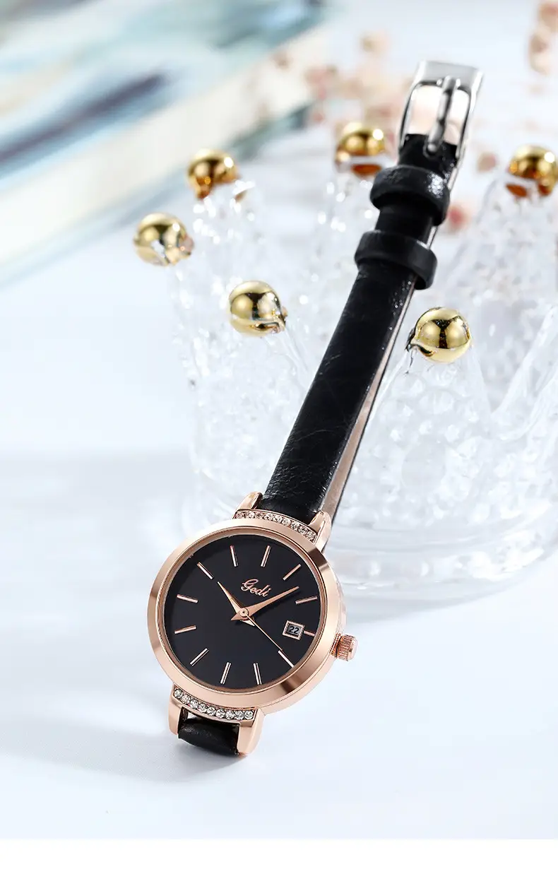 Women's Quartz Watch with Crystal Band & Rose Gold Dial — feature 15