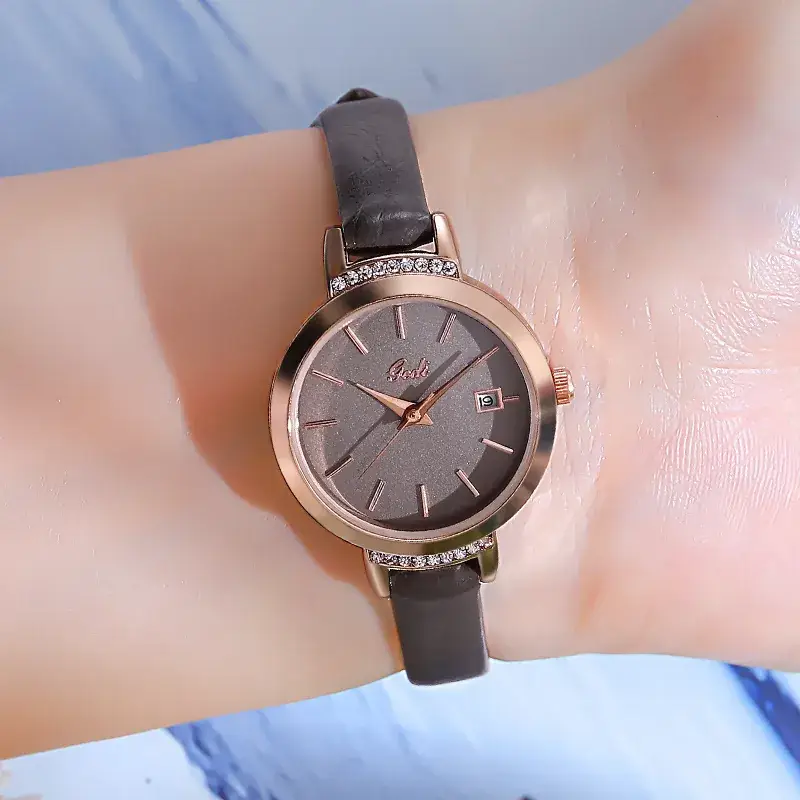Women's Quartz Watch with Crystal Band & Rose Gold Dial - Image 3