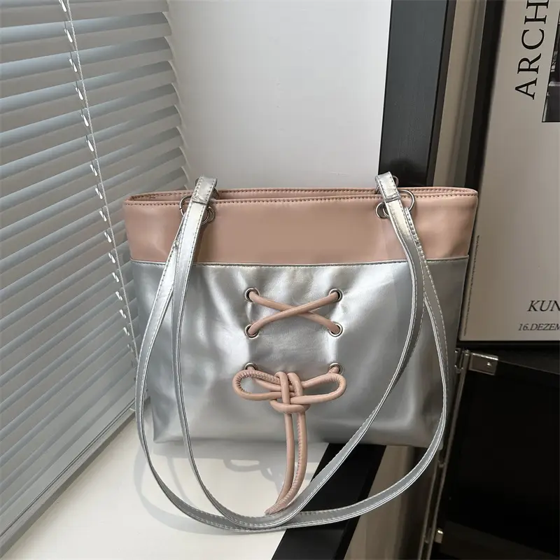 Women's Large Capacity Contrast Tote Bag 2024 - Image 5