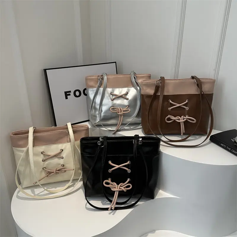Women's Large Capacity Contrast Tote Bag 2024 - Image 8