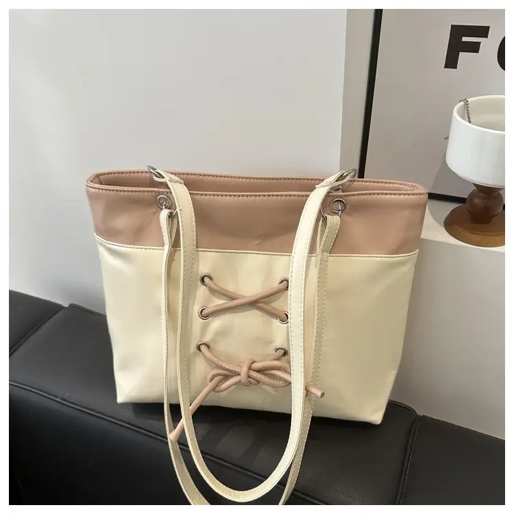 Women's Large Capacity Contrast Tote Bag 2024 — feature 10