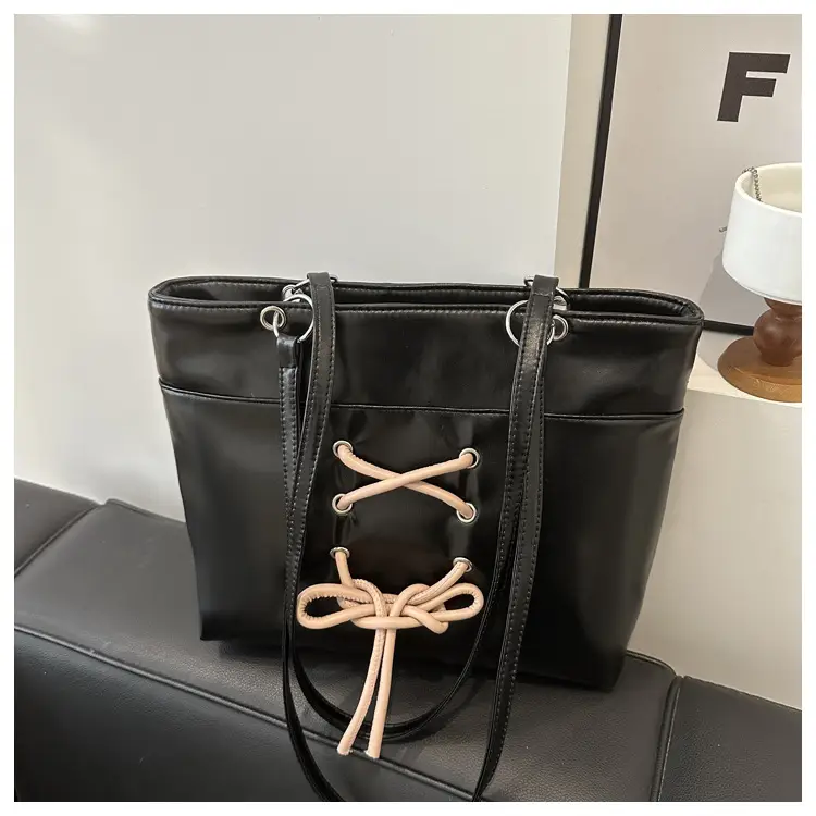 Women's Large Capacity Contrast Tote Bag 2024 — feature 11