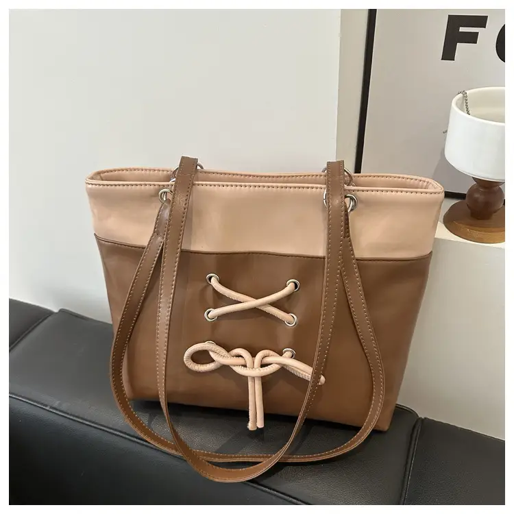 Women's Large Capacity Contrast Tote Bag 2024 — feature 12