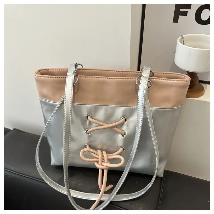 Women's Large Capacity Contrast Tote Bag 2024 — feature 13