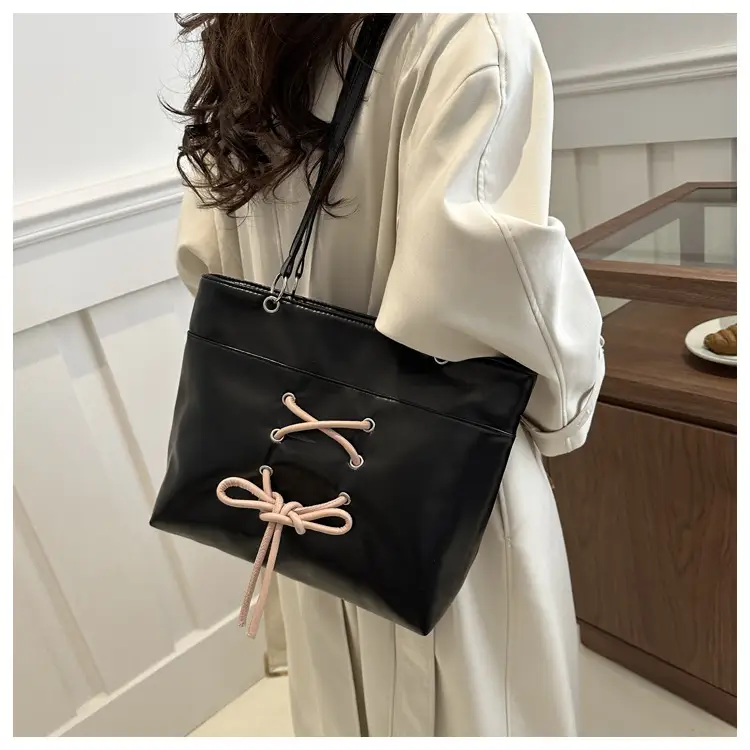 Women's Large Capacity Contrast Tote Bag 2024 — feature 15