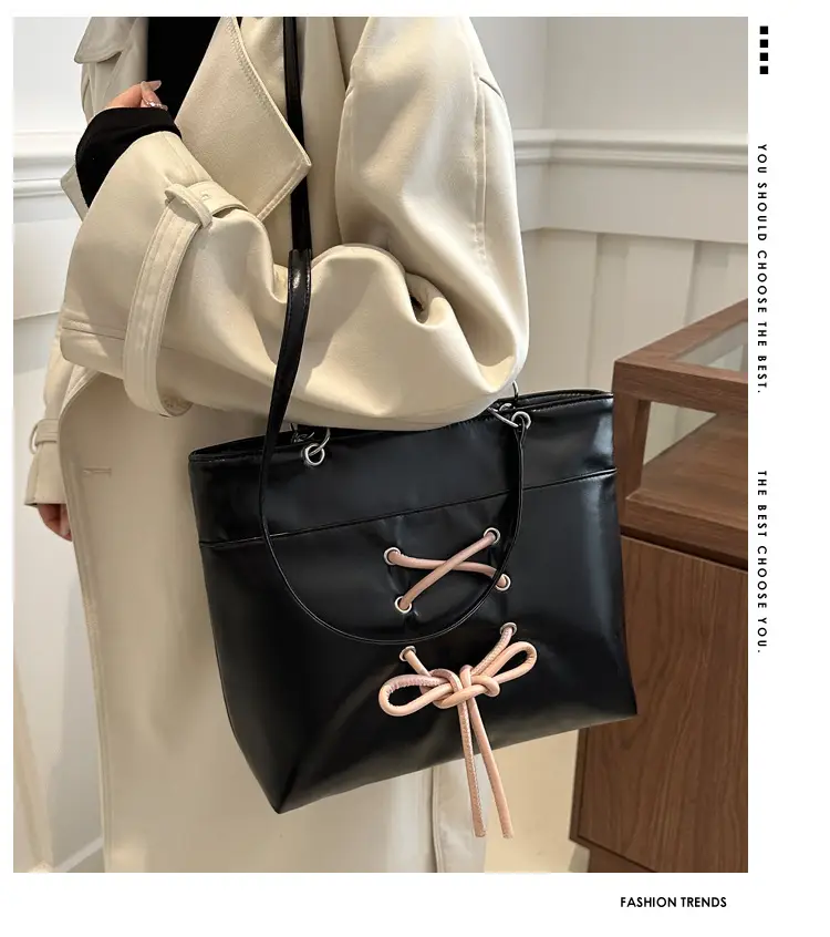 Women's Large Capacity Contrast Tote Bag 2024 — feature 2
