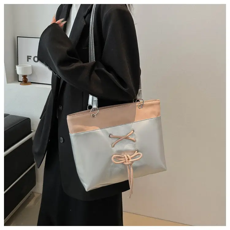 Women's Large Capacity Contrast Tote Bag 2024 — feature 20