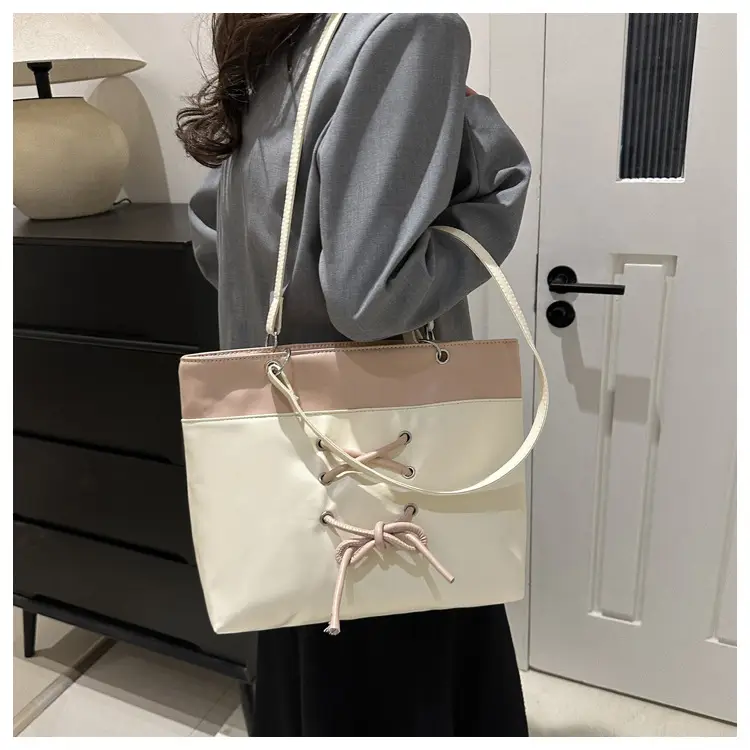 Women's Large Capacity Contrast Tote Bag 2024 — feature 29