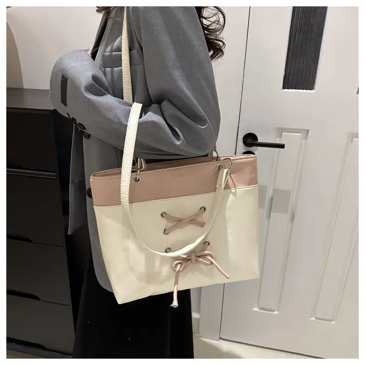 Women's Large Capacity Contrast Tote Bag 2024 — feature 30