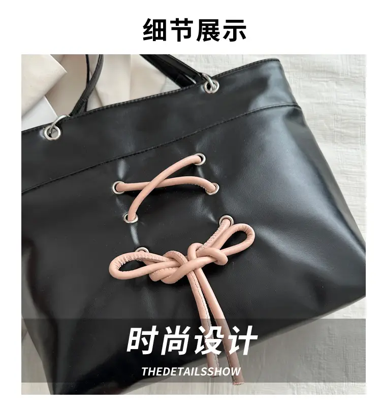 Women's Large Capacity Contrast Tote Bag 2024 — feature 4