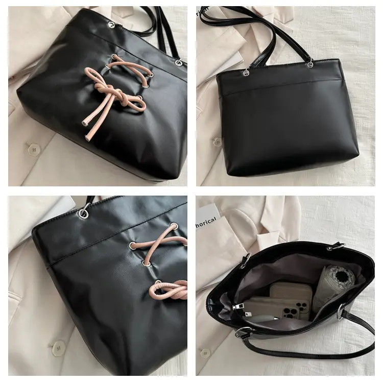 Women's Large Capacity Contrast Tote Bag 2024 — feature 9