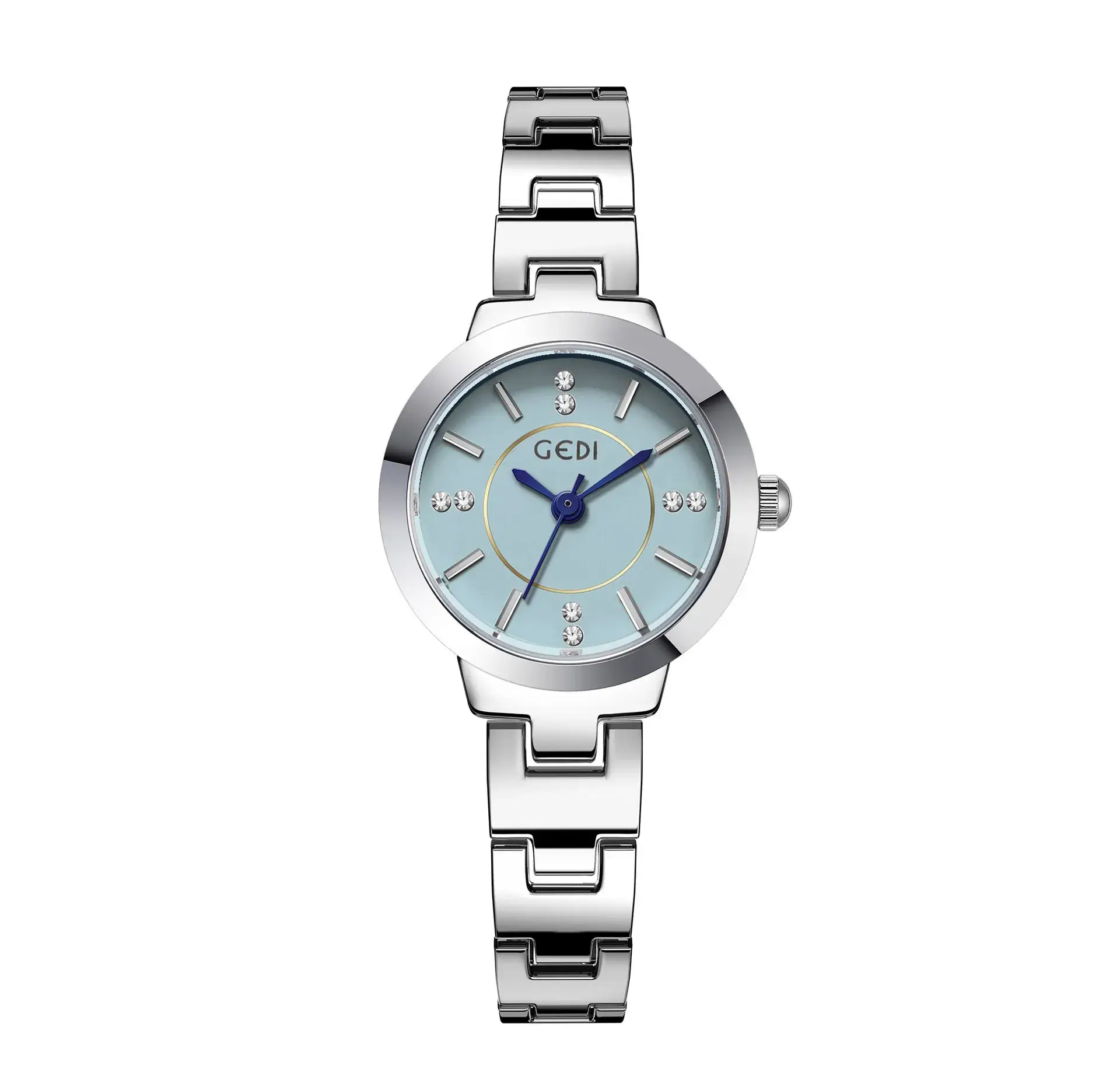 Women's Elegant Quartz Watch with Diamond-Embedded Bracelet
