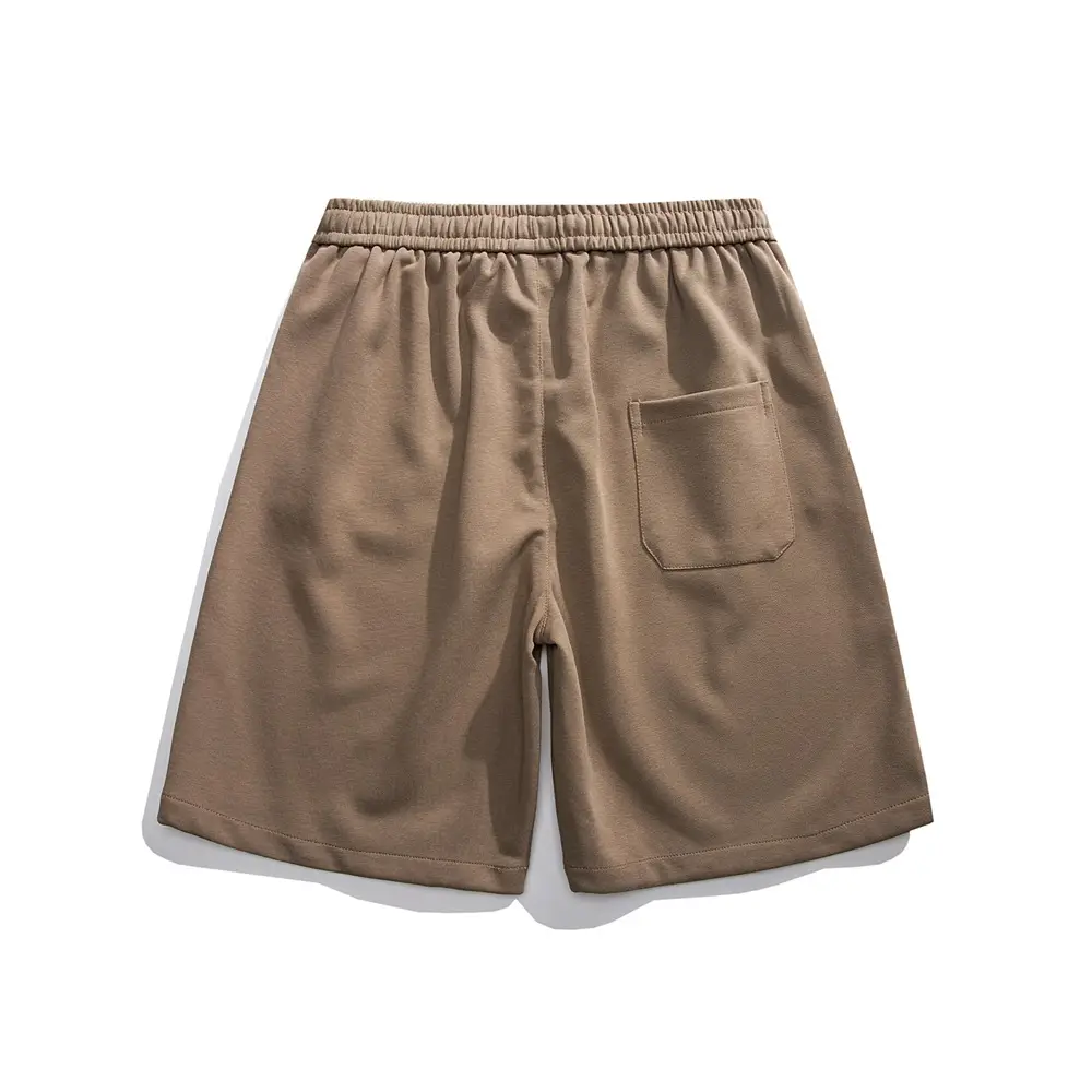 Men's Pure Cotton Printed Shorts Brown Loose Casual
