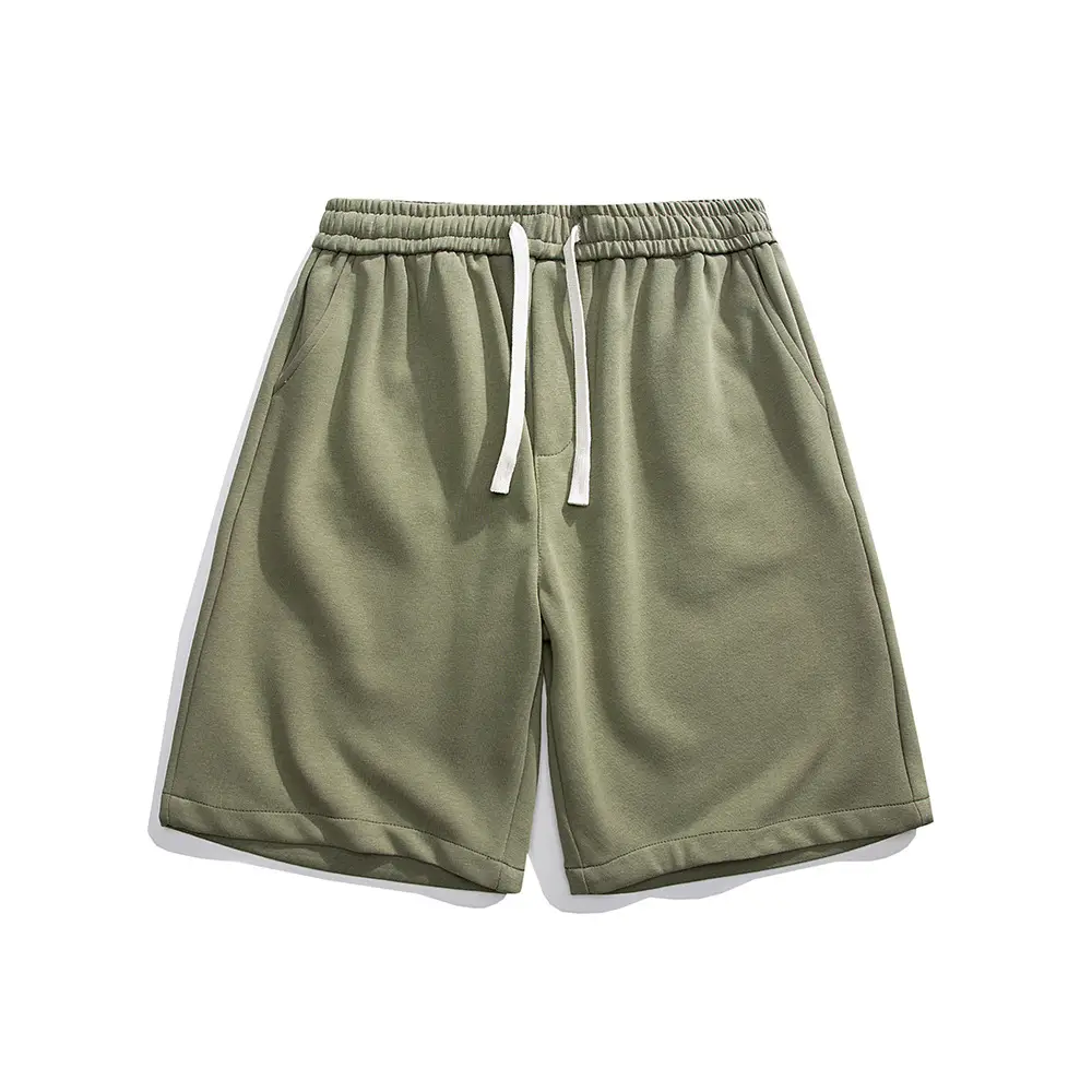 Men's Pure Cotton Printed Shorts Brown Loose Casual