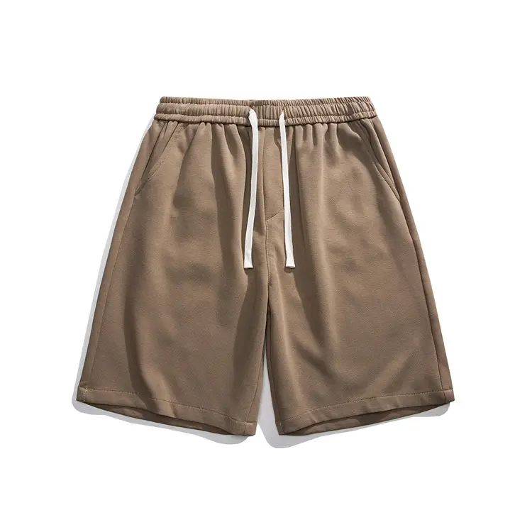 Men's Pure Cotton Printed Shorts Brown Loose Casual — feature 9
