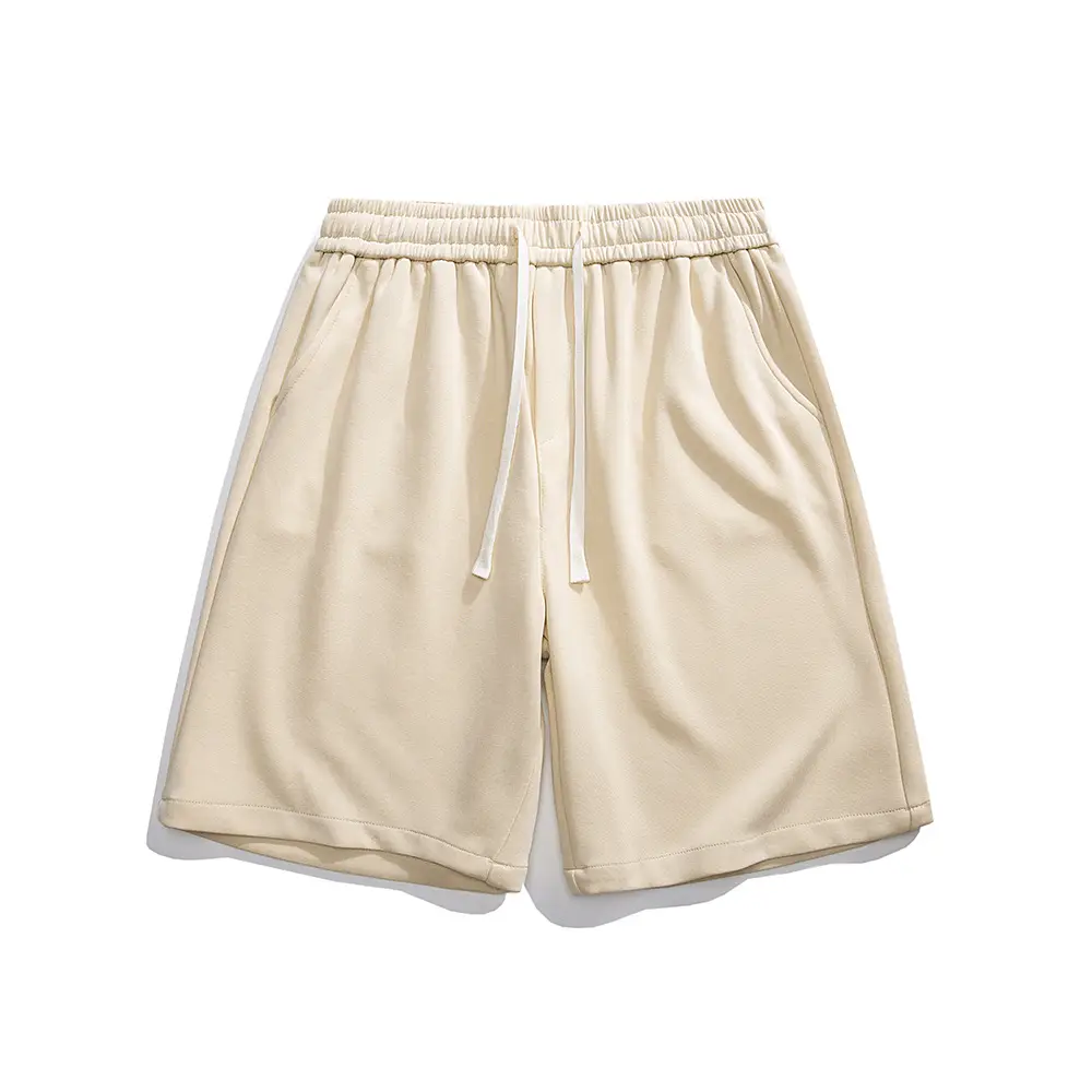 Men's Pure Cotton Printed Shorts Brown Loose Casual