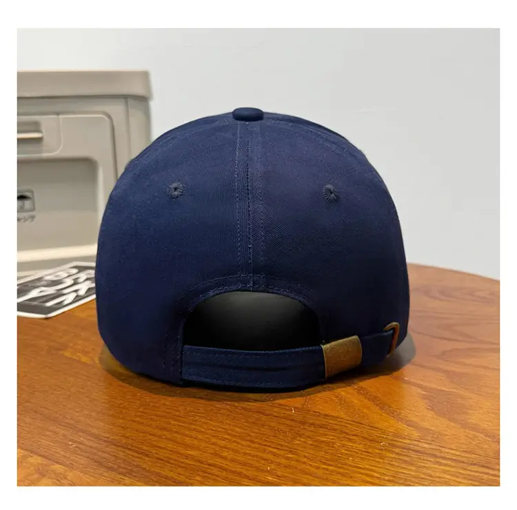 Men's Blue Baseball Cap with Logo Wide Brim — feature 12