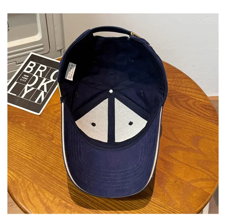 Men's Blue Baseball Cap with Logo Wide Brim — feature 14