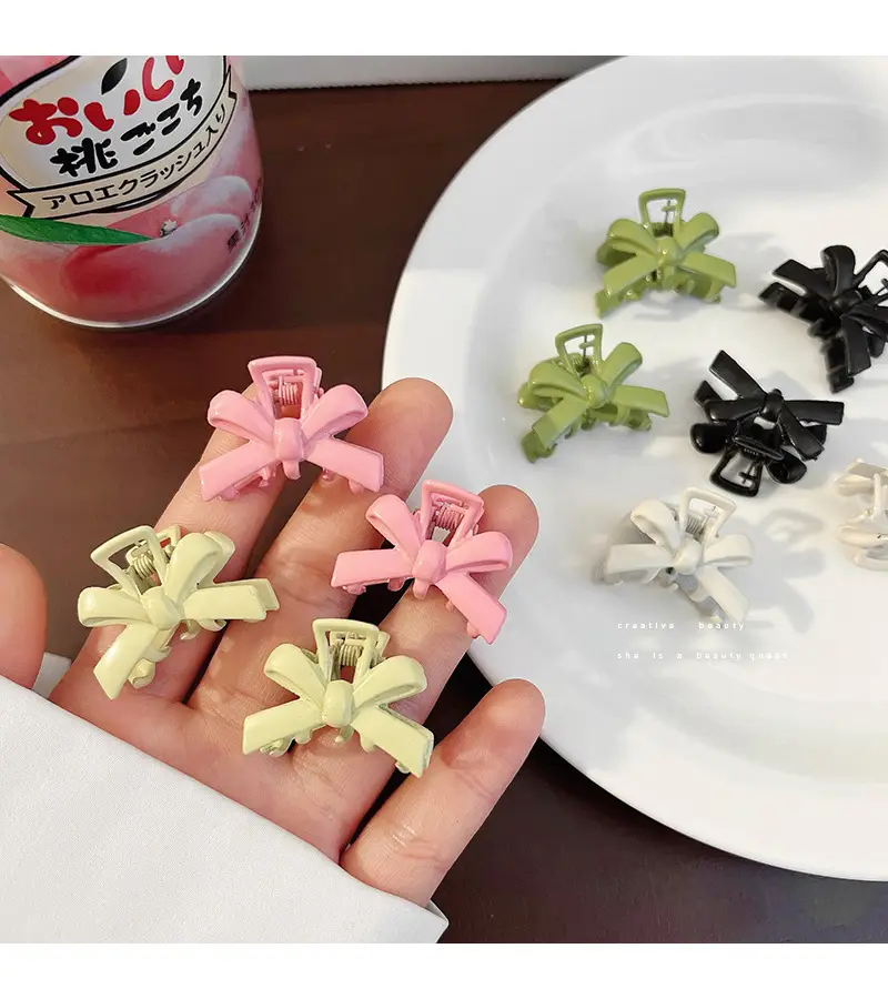 Pink Bow Clip for Girls Bangs & Hairpin — feature 3