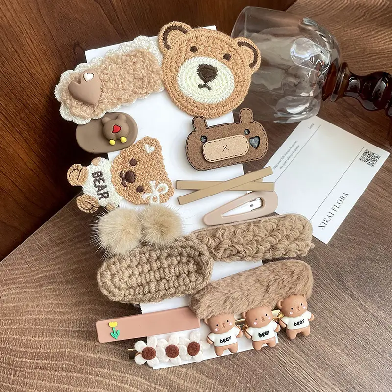 Plush Hairpins for Girls Autumn Winter 2024 - Image 6