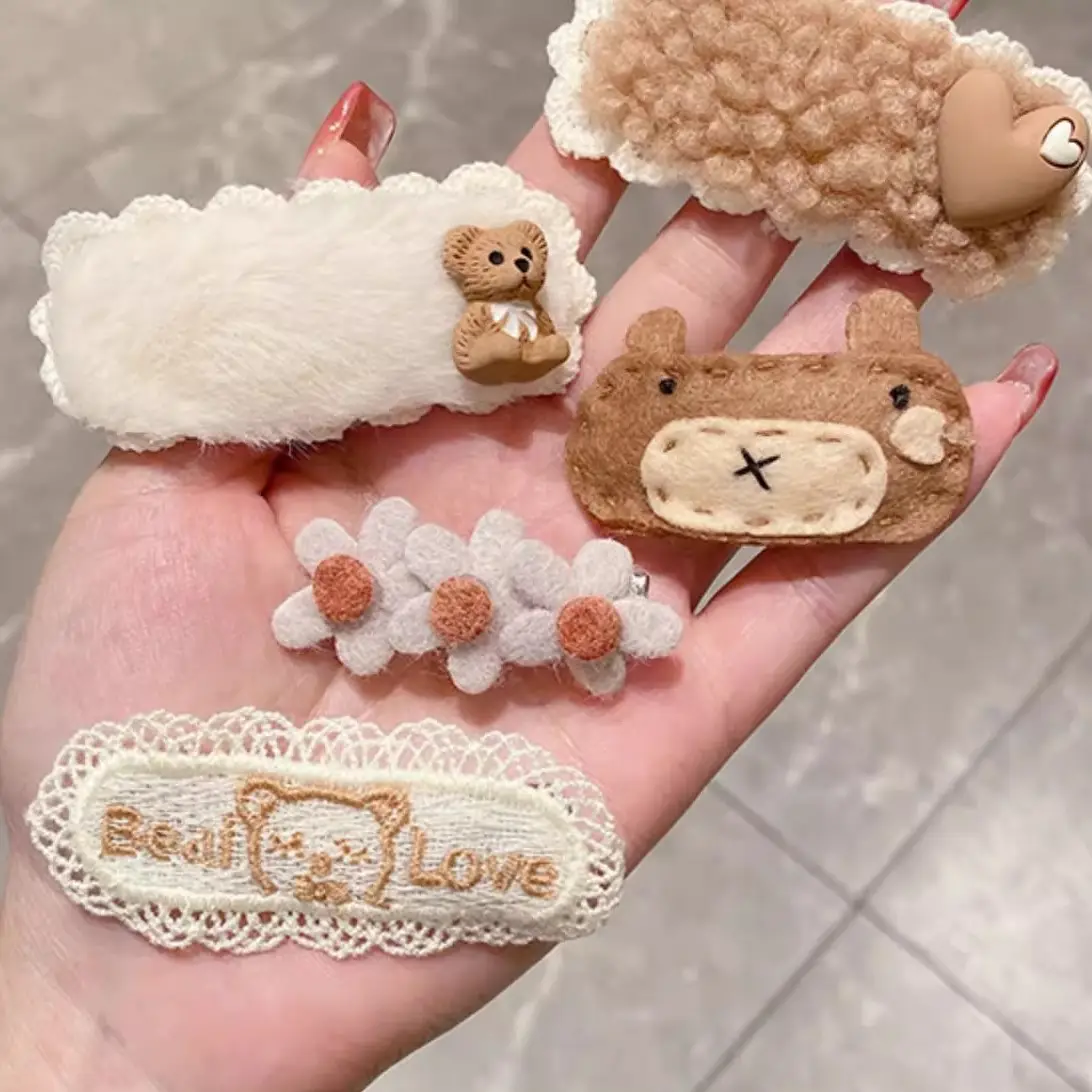 Plush Hairpins for Girls Autumn Winter 2024 - Image 8