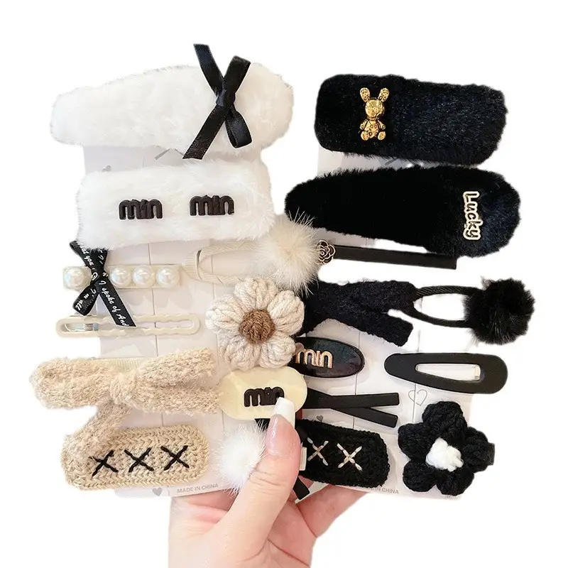 Plush Hairpins for Girls Autumn Winter 2024 - Image 9