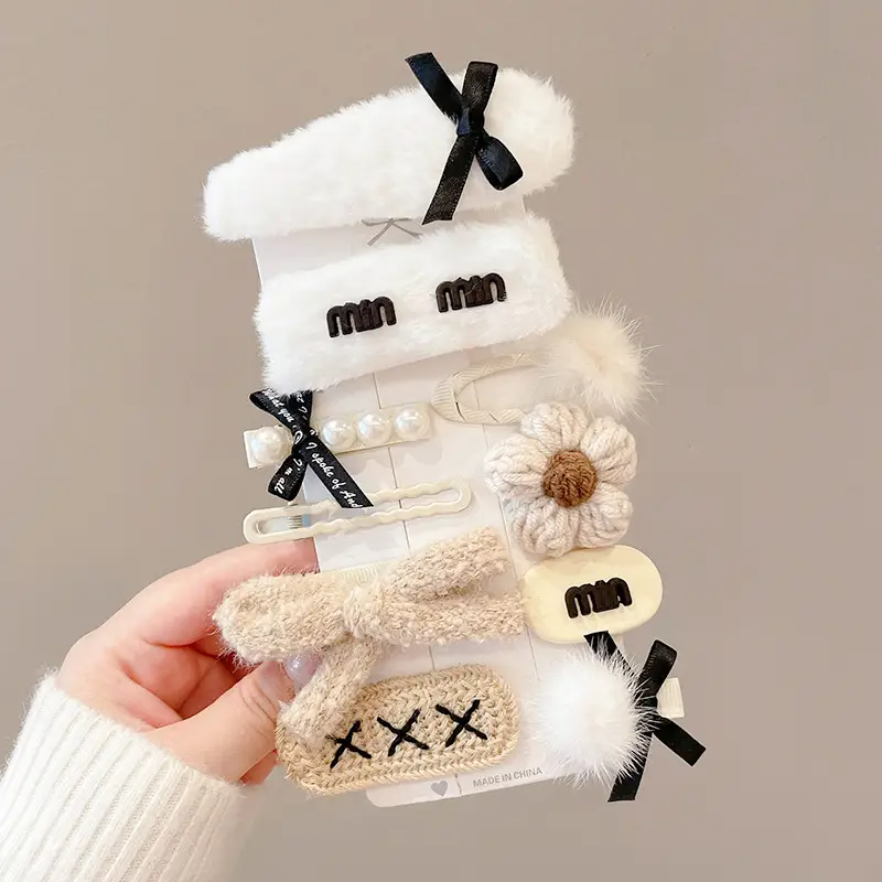 Plush Hairpins for Girls Autumn Winter 2024 - Image 2